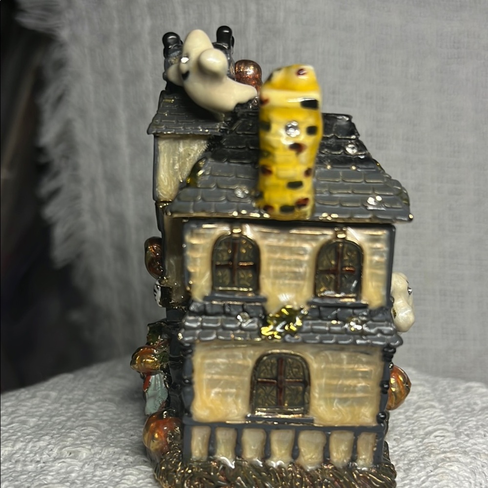 Fitz and Floyd Figurine enamel trinket box - Rare Hooty House ๐ - Picture 8 of 8